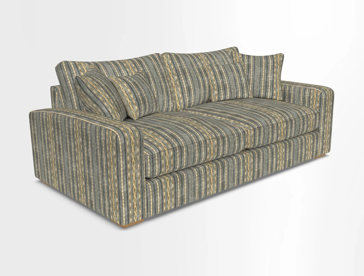 Stockbridge 3 Seater Sofa in Warwick Graf Slate