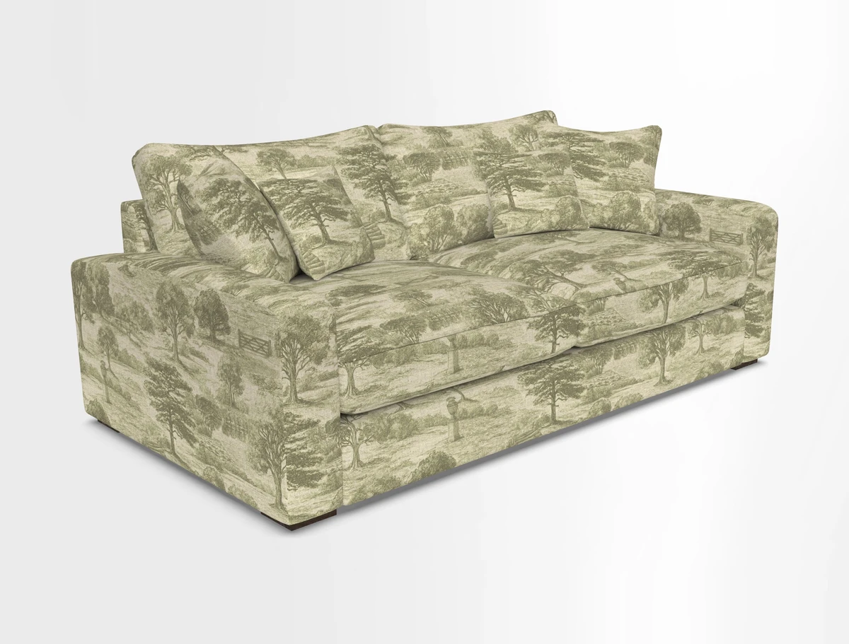 Stockbridge 3 Seater Sofa in Warwick Graf Slate