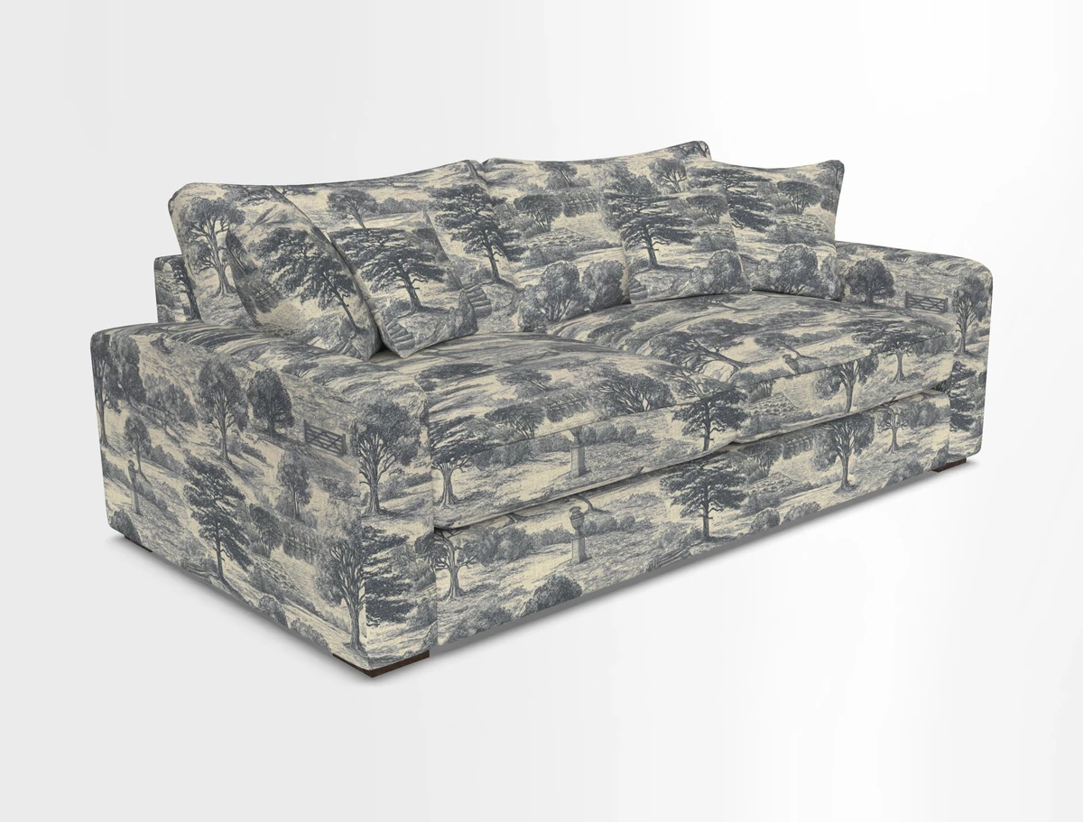 Stockbridge 3 Seater Sofa in Warwick Graf Slate