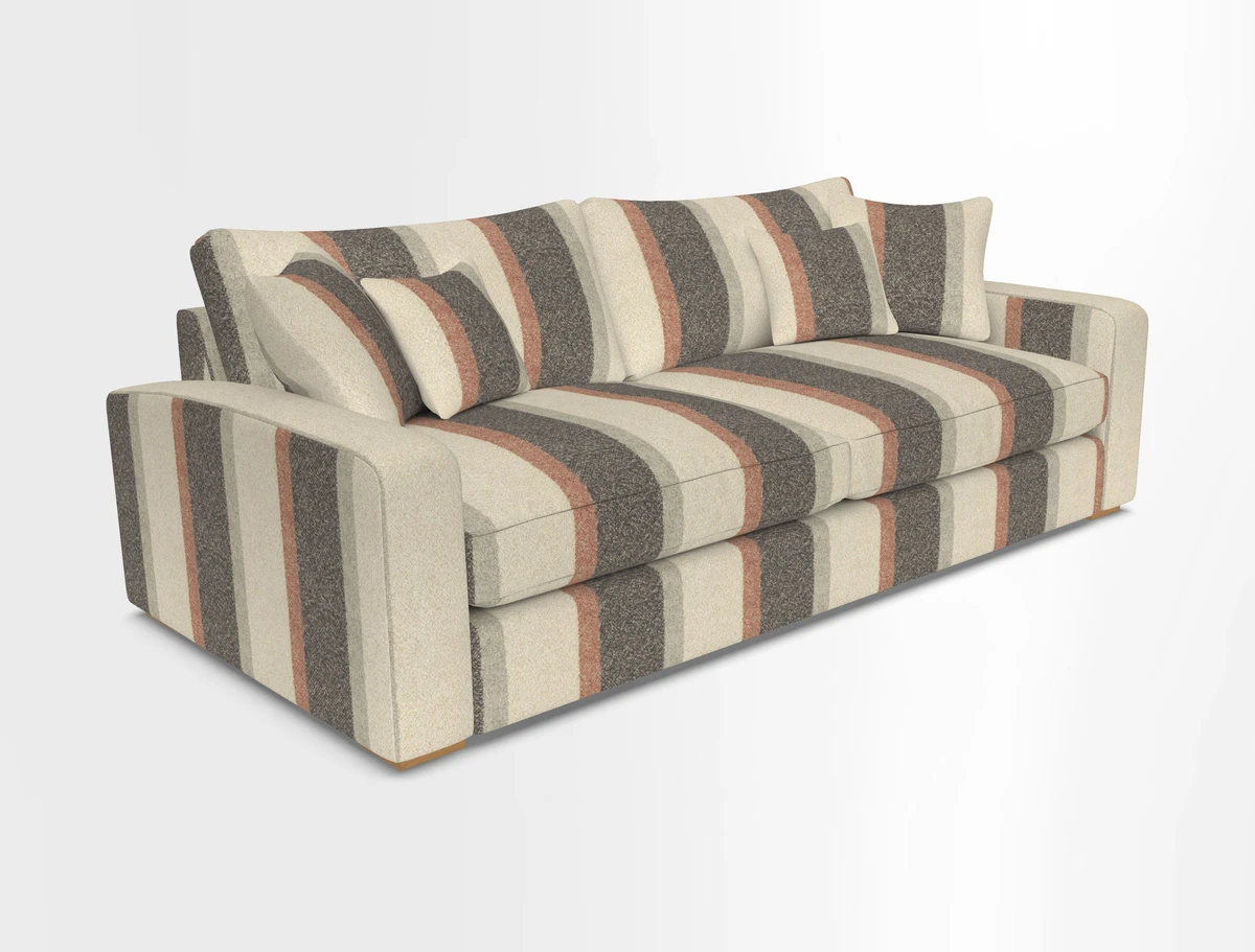 Stockbridge 4 Seater Sofa in Warwick Graf Slate