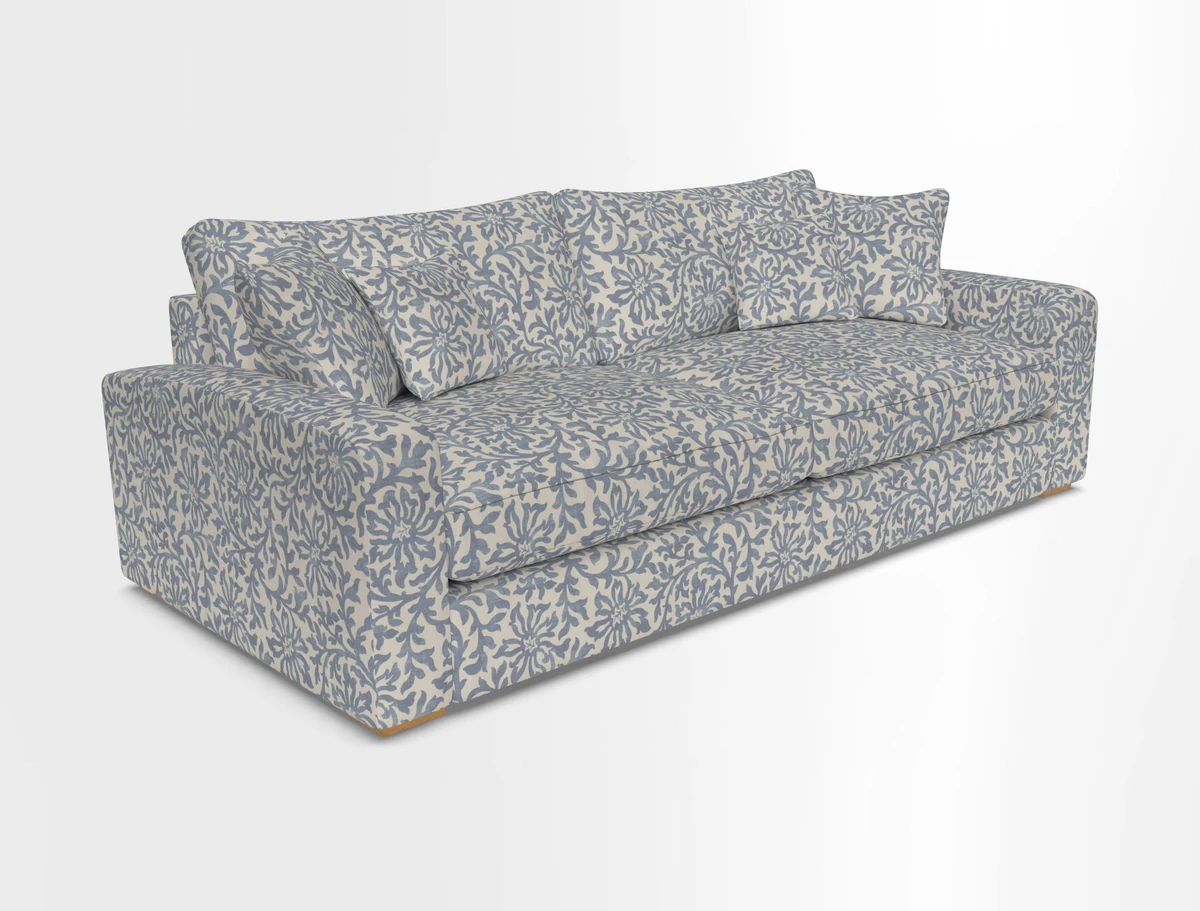 Stockbridge 4 Seater Sofa in Warwick Graf Slate