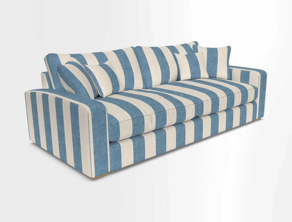 Stockbridge 4 Seater Sofa in Warwick Graf Slate