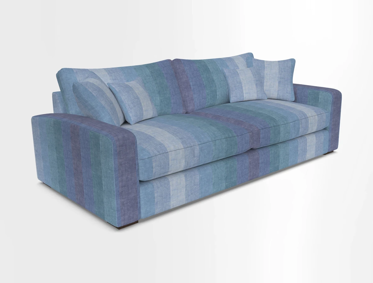 Stockbridge 4 Seater Sofa in Warwick Graf Slate