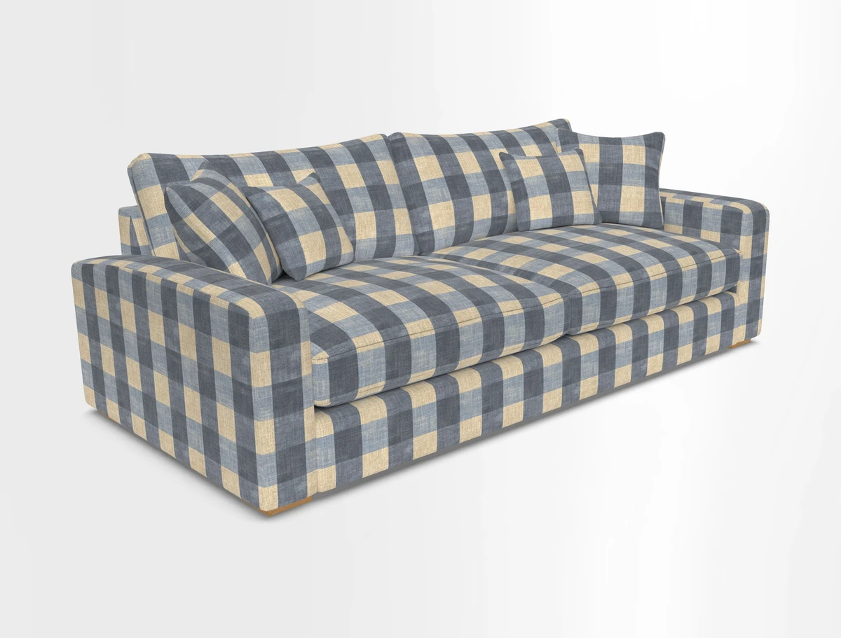 Stockbridge 4 Seater Sofa in Warwick Graf Slate