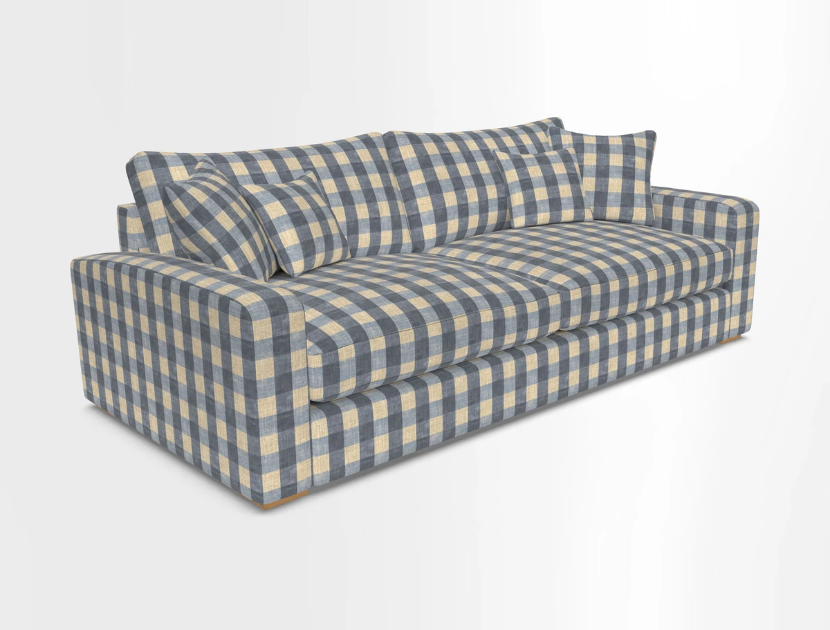 Stockbridge 4 Seater Sofa in Warwick Graf Slate