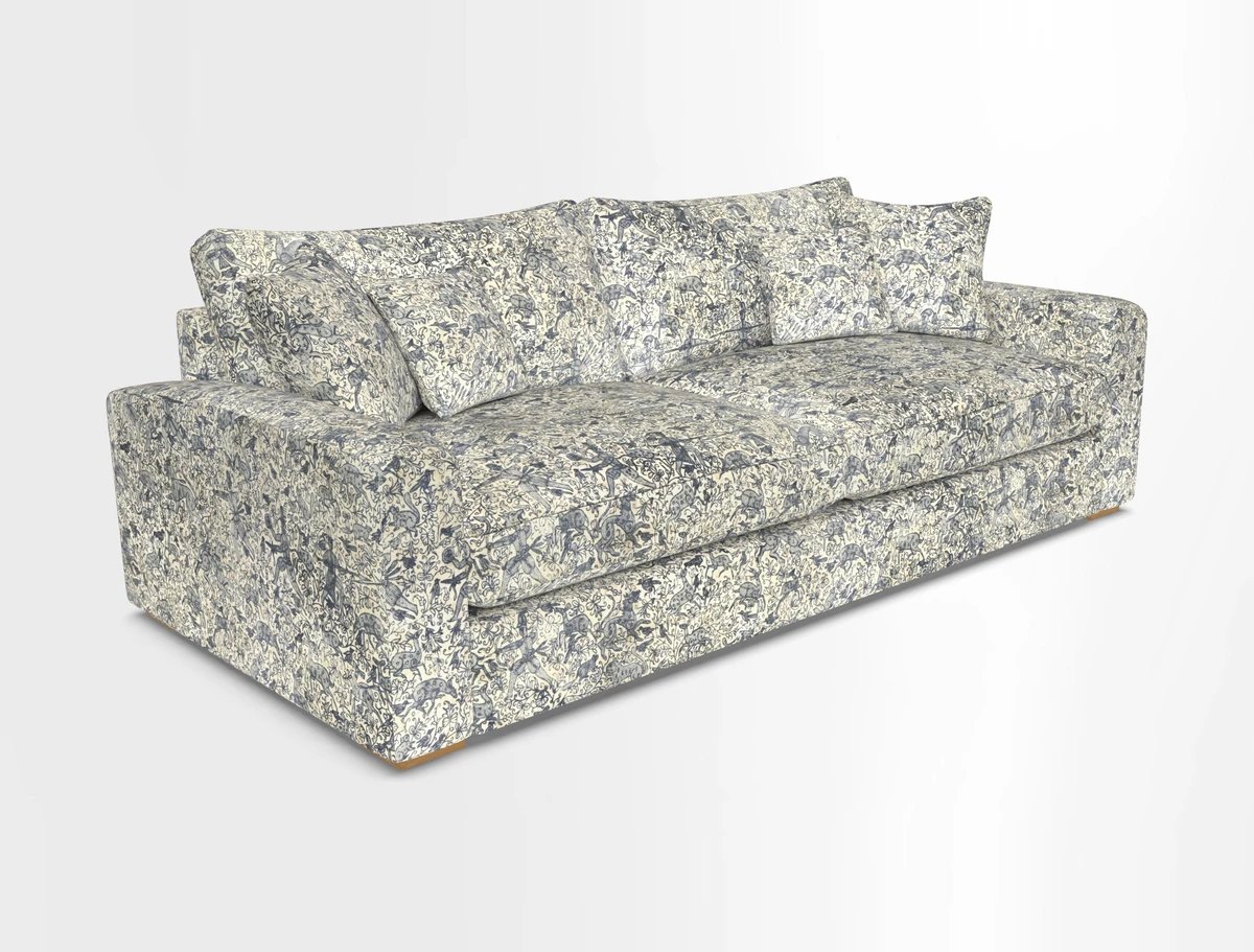 Stockbridge 4 Seater Sofa in Warwick Graf Slate
