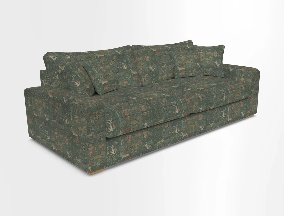 Stockbridge 4 Seater Sofa in Warwick Graf Slate
