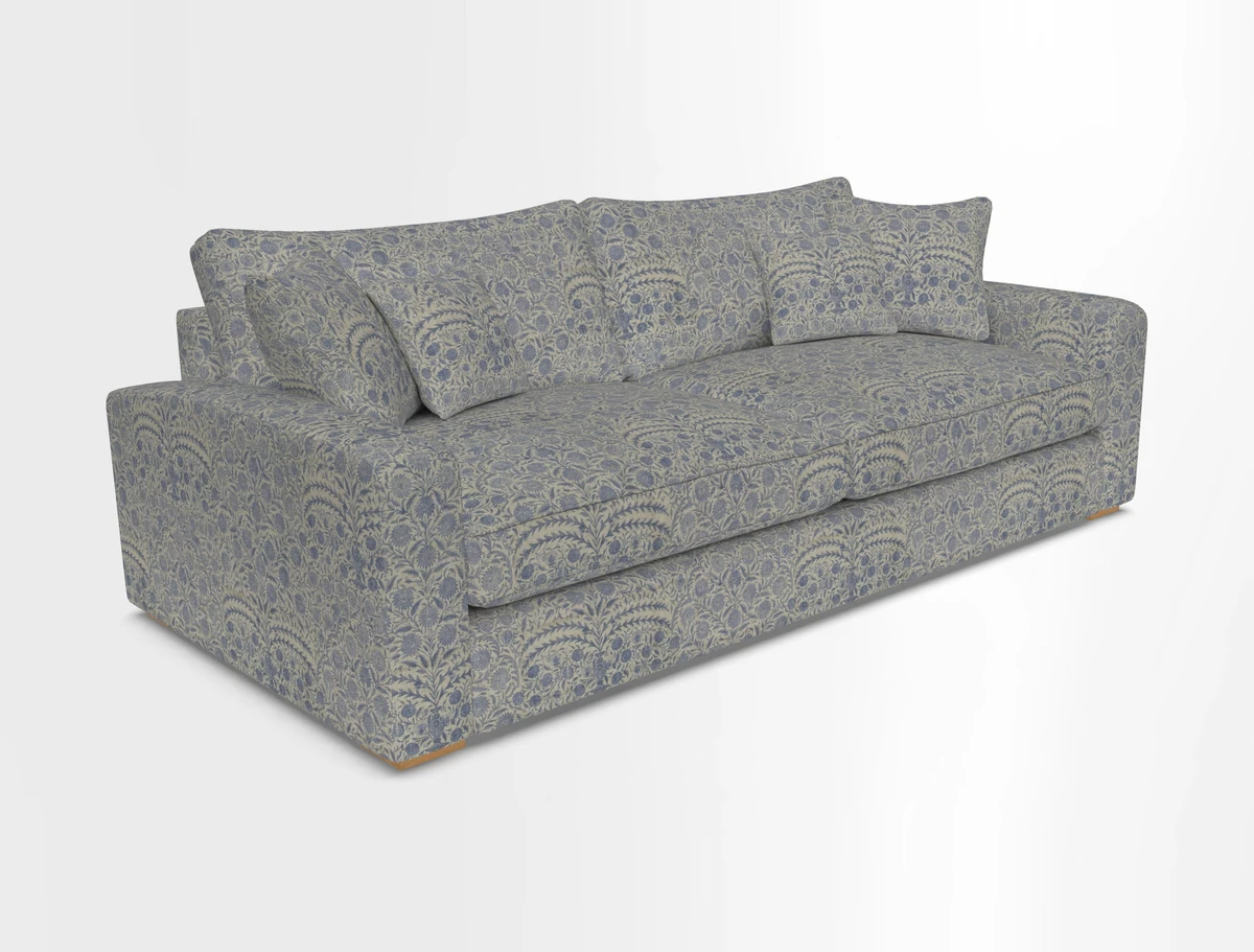 Stockbridge 4 Seater Sofa in Warwick Graf Slate