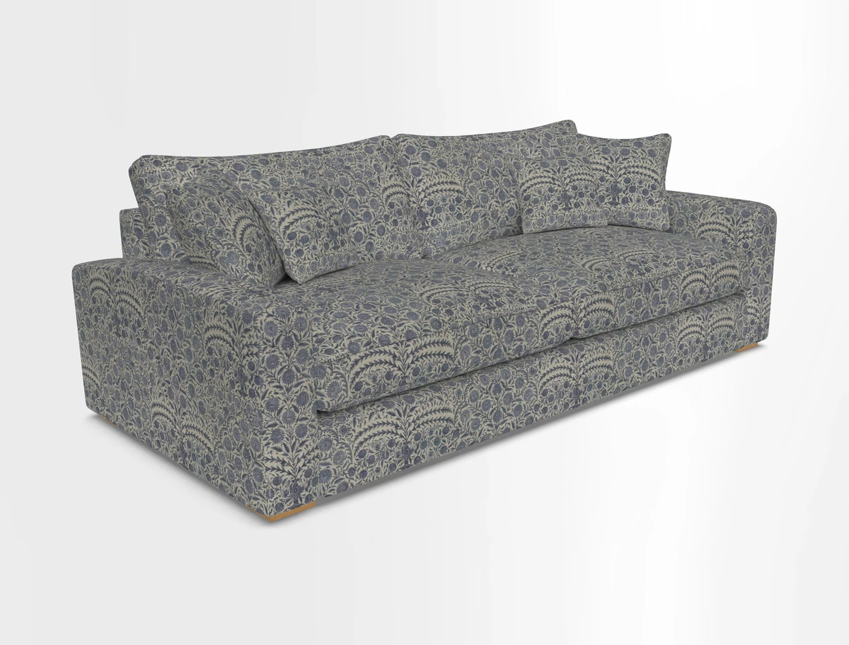 Stockbridge 4 Seater Sofa in Warwick Graf Slate