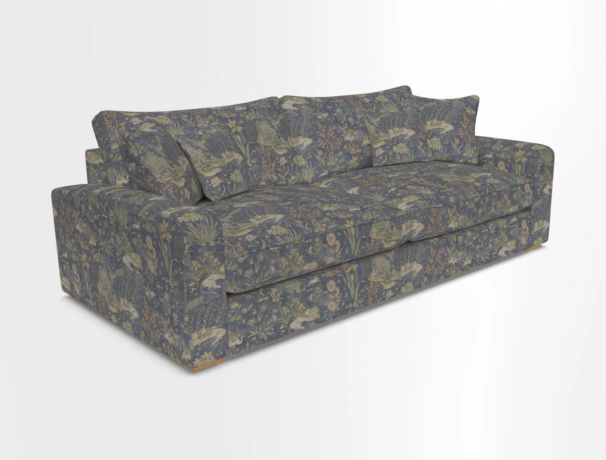Stockbridge 4 Seater Sofa in Warwick Graf Slate
