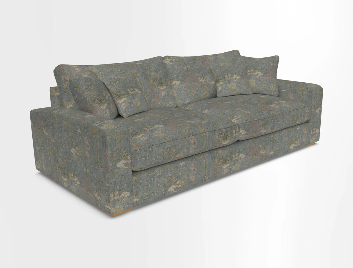 Stockbridge 4 Seater Sofa in Warwick Graf Slate