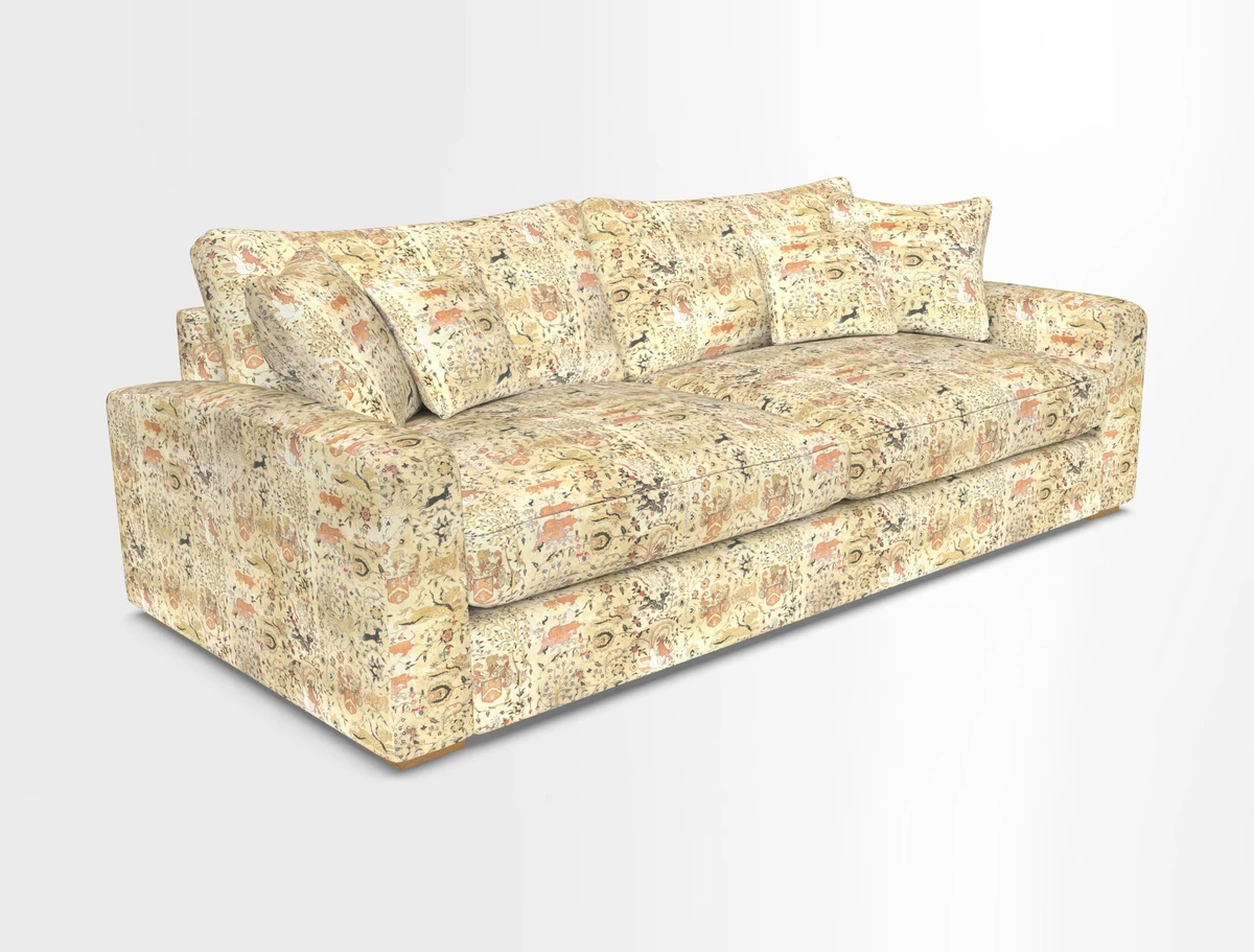 Stockbridge 4 Seater Sofa in Warwick Graf Slate