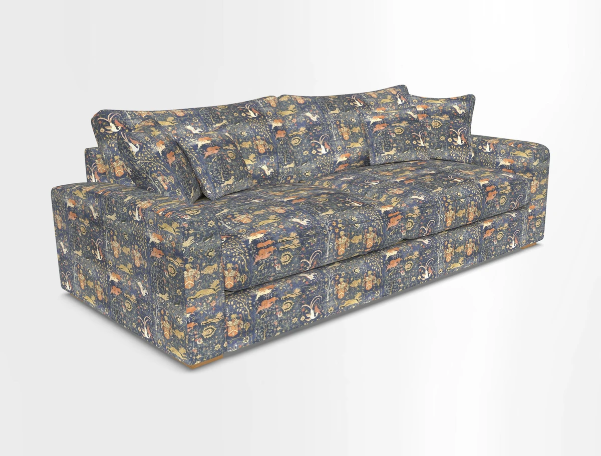 Stockbridge 4 Seater Sofa in Warwick Graf Slate