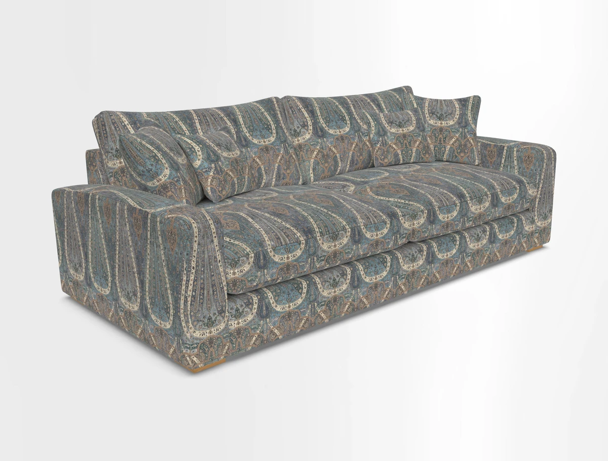 Stockbridge 4 Seater Sofa in Warwick Graf Slate