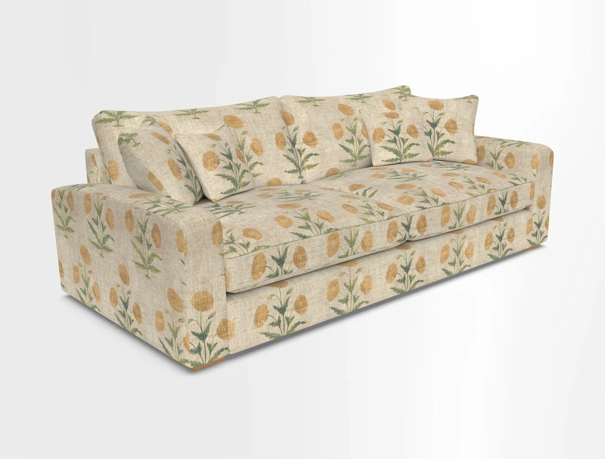 Stockbridge 4 Seater Sofa in Warwick Graf Slate