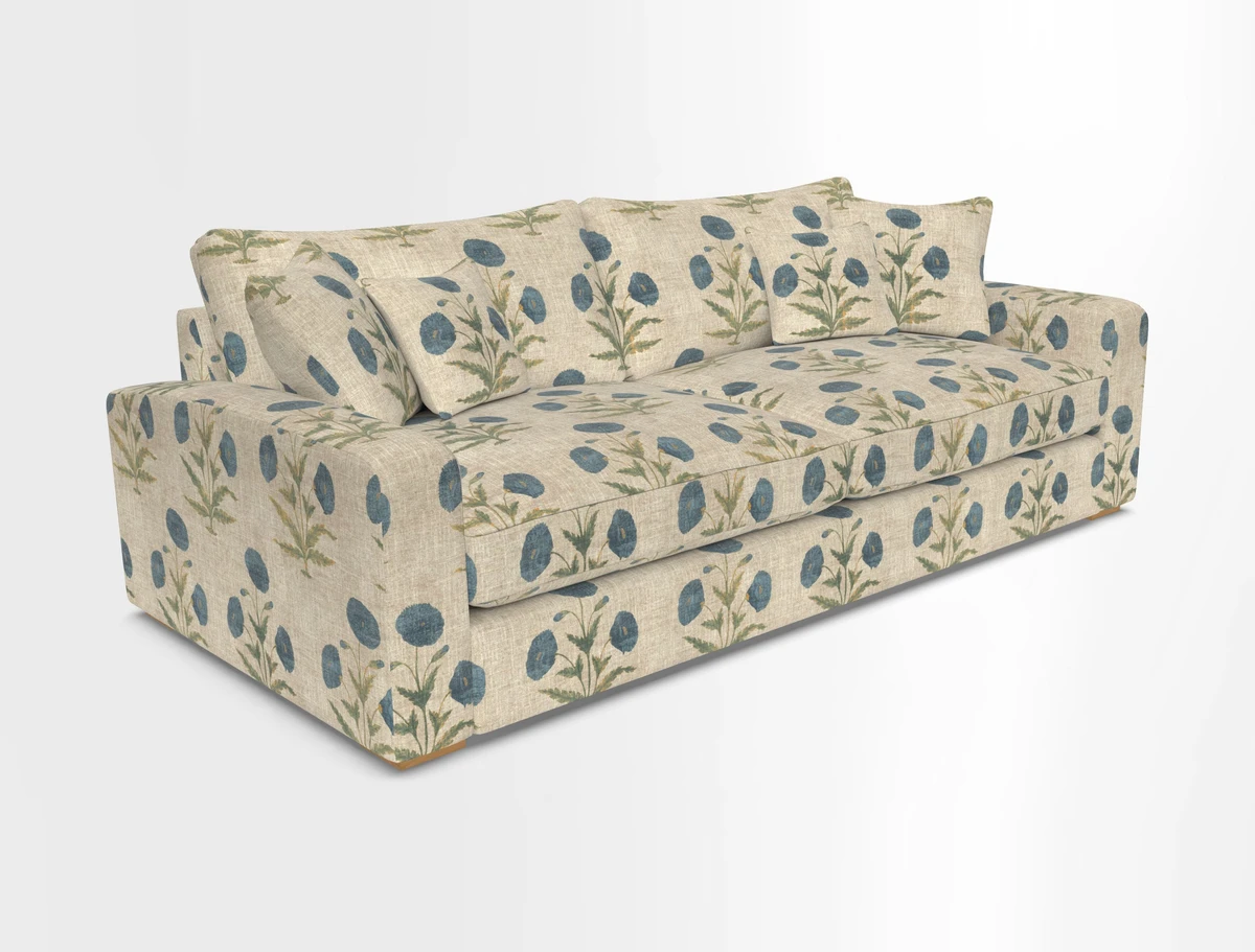 Stockbridge 4 Seater Sofa in Warwick Graf Slate