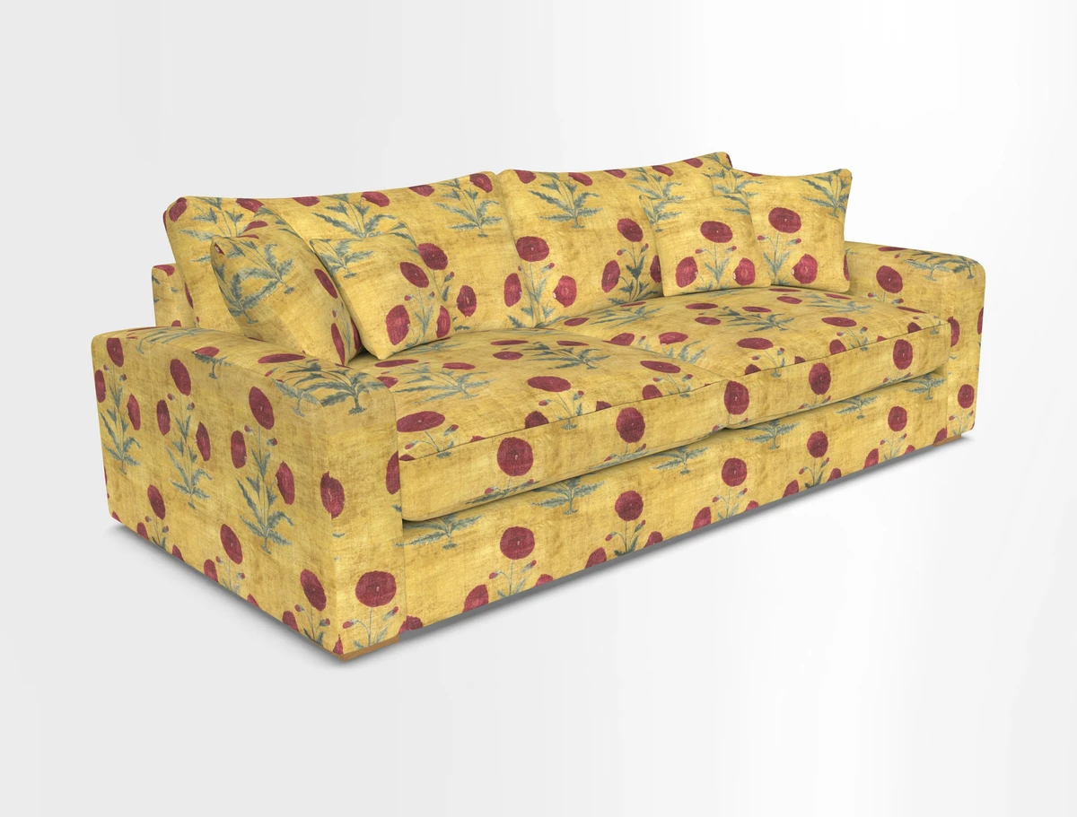 Stockbridge 4 Seater Sofa in Warwick Graf Slate