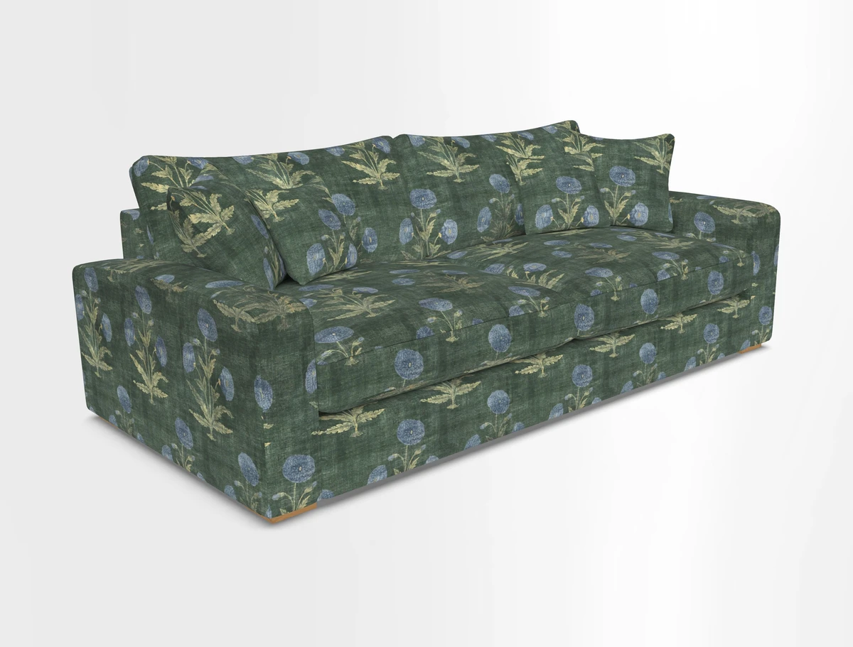 Stockbridge 4 Seater Sofa in Warwick Graf Slate