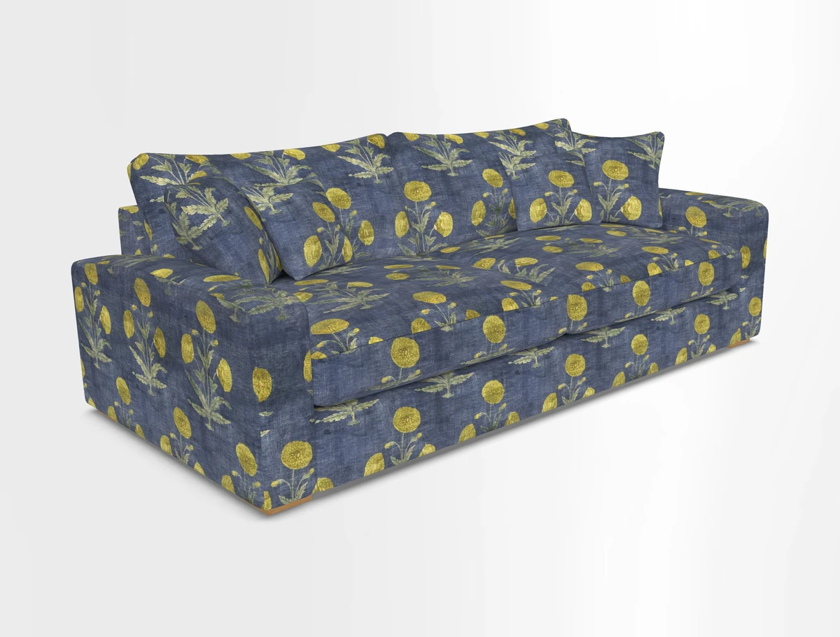 Stockbridge 4 Seater Sofa in Warwick Graf Slate