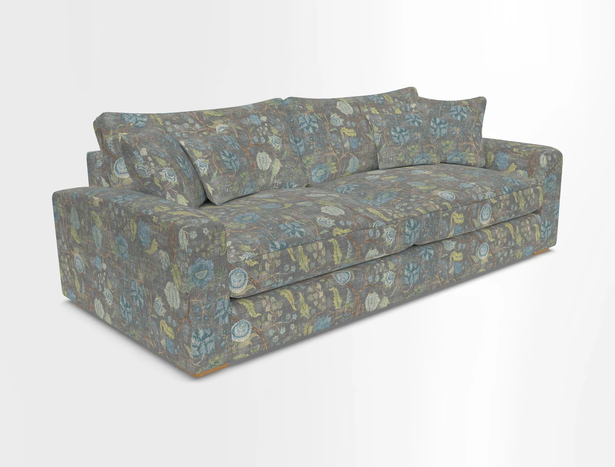 Stockbridge 4 Seater Sofa in Warwick Graf Slate