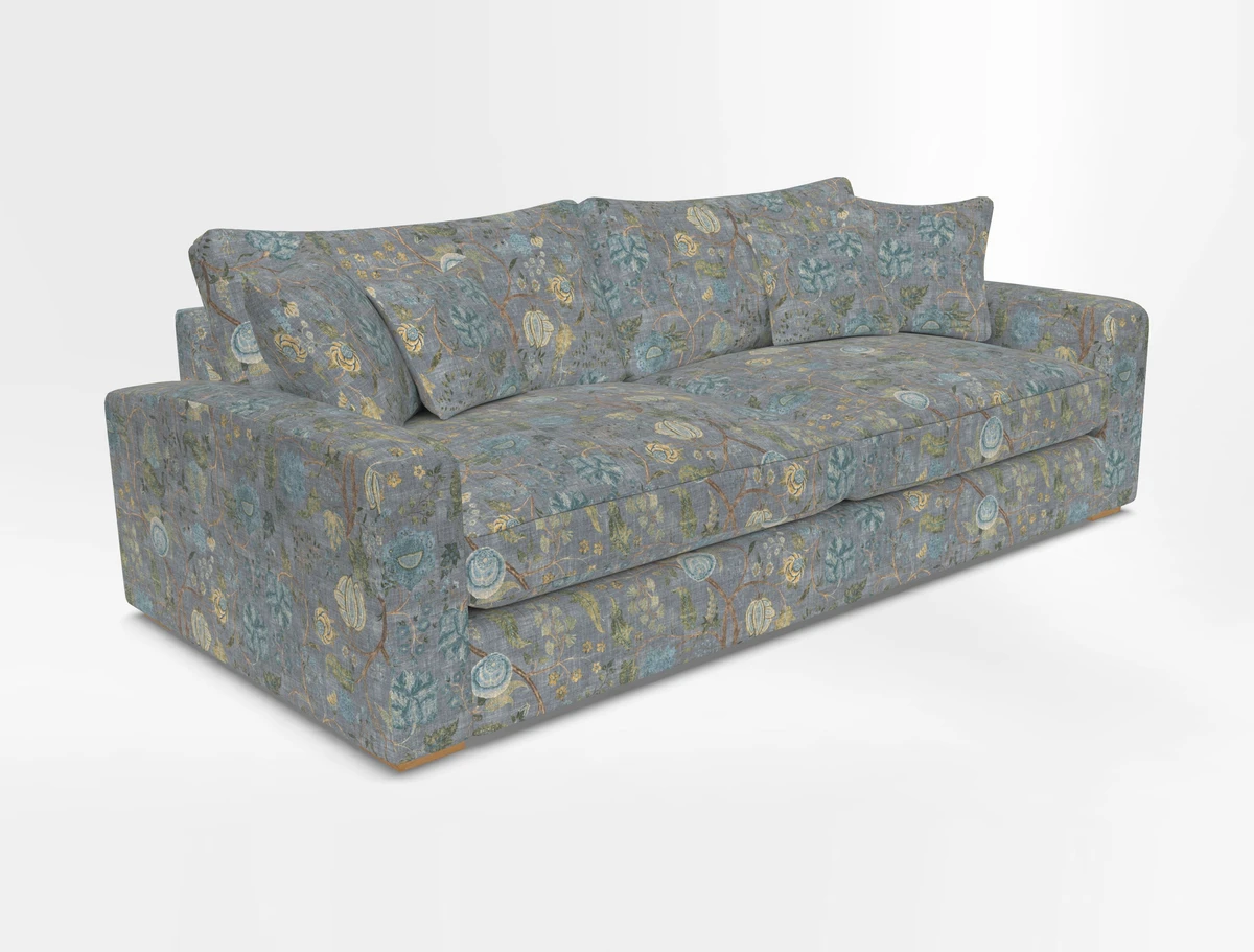 Stockbridge 4 Seater Sofa in Warwick Graf Slate