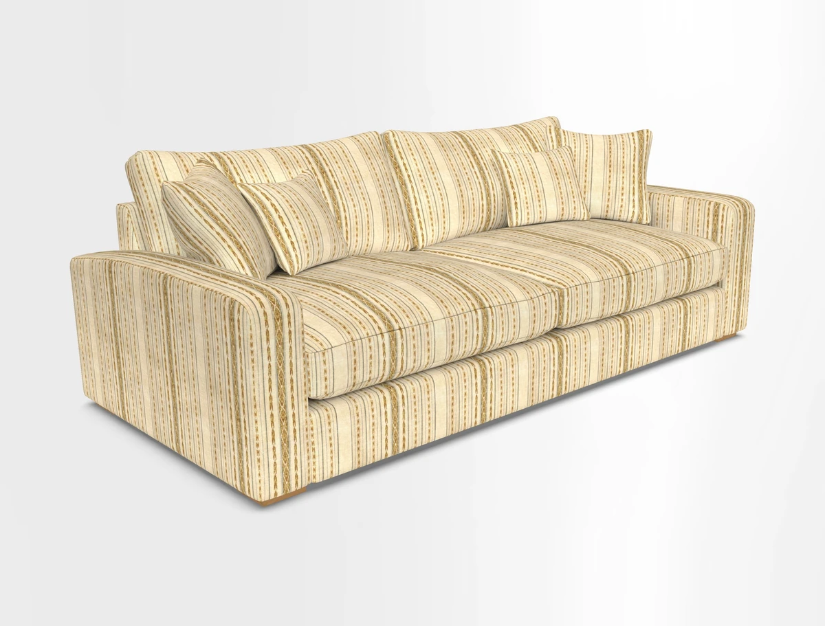 Stockbridge 4 Seater Sofa in Warwick Graf Slate