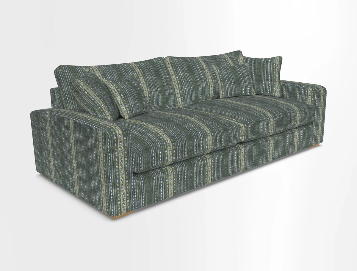 Stockbridge 4 Seater Sofa in Warwick Graf Slate