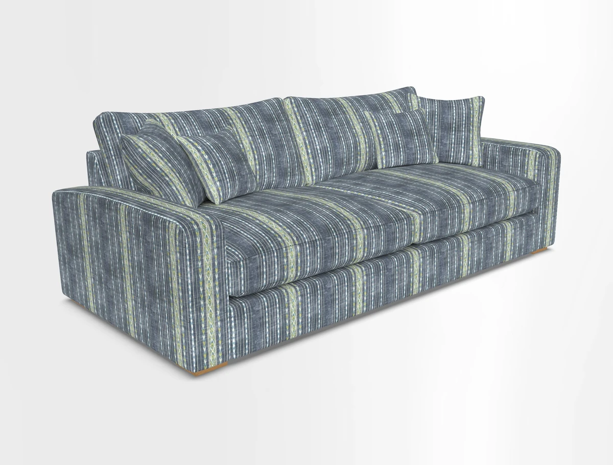 Stockbridge 4 Seater Sofa in Warwick Graf Slate