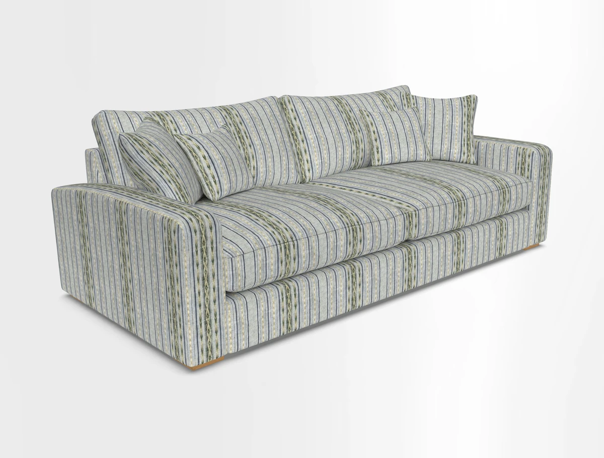 Stockbridge 4 Seater Sofa in Warwick Graf Slate