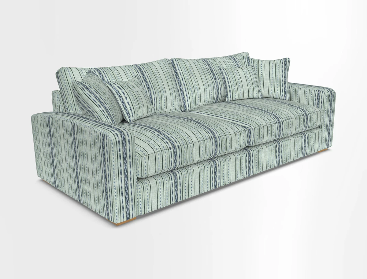 Stockbridge 4 Seater Sofa in Warwick Graf Slate