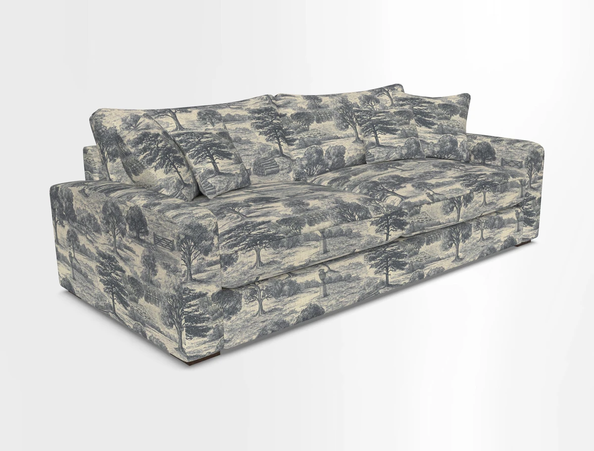 Stockbridge 4 Seater Sofa in Warwick Graf Slate