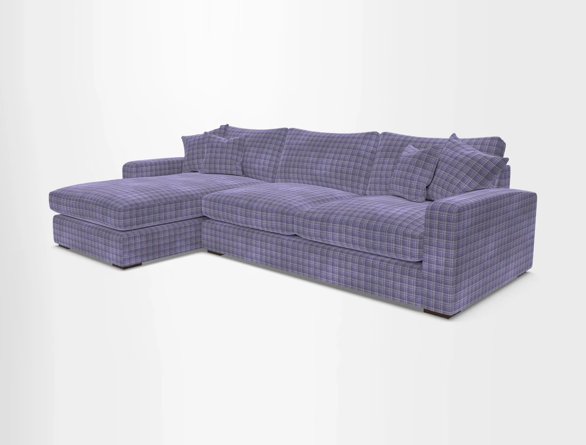 Stockbridge Chaise LHF in Two Tone Plain Biscuit