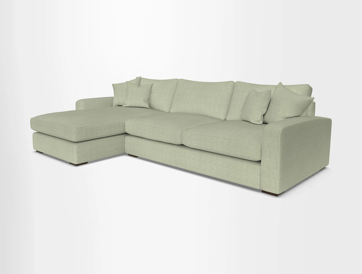 Stockbridge Chaise LHF in Two Tone Plain Biscuit
