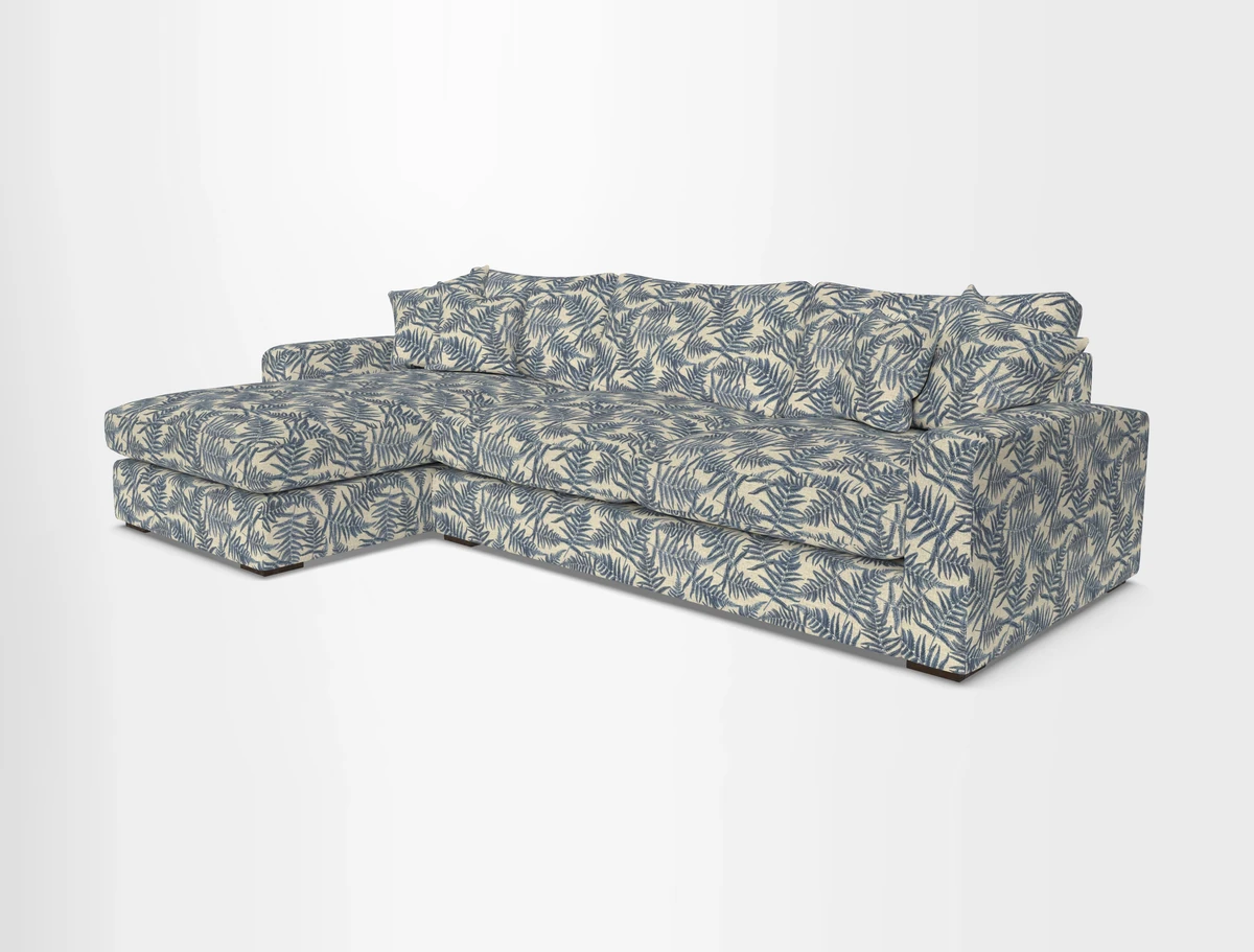 Stockbridge Chaise LHF in Two Tone Plain Biscuit
