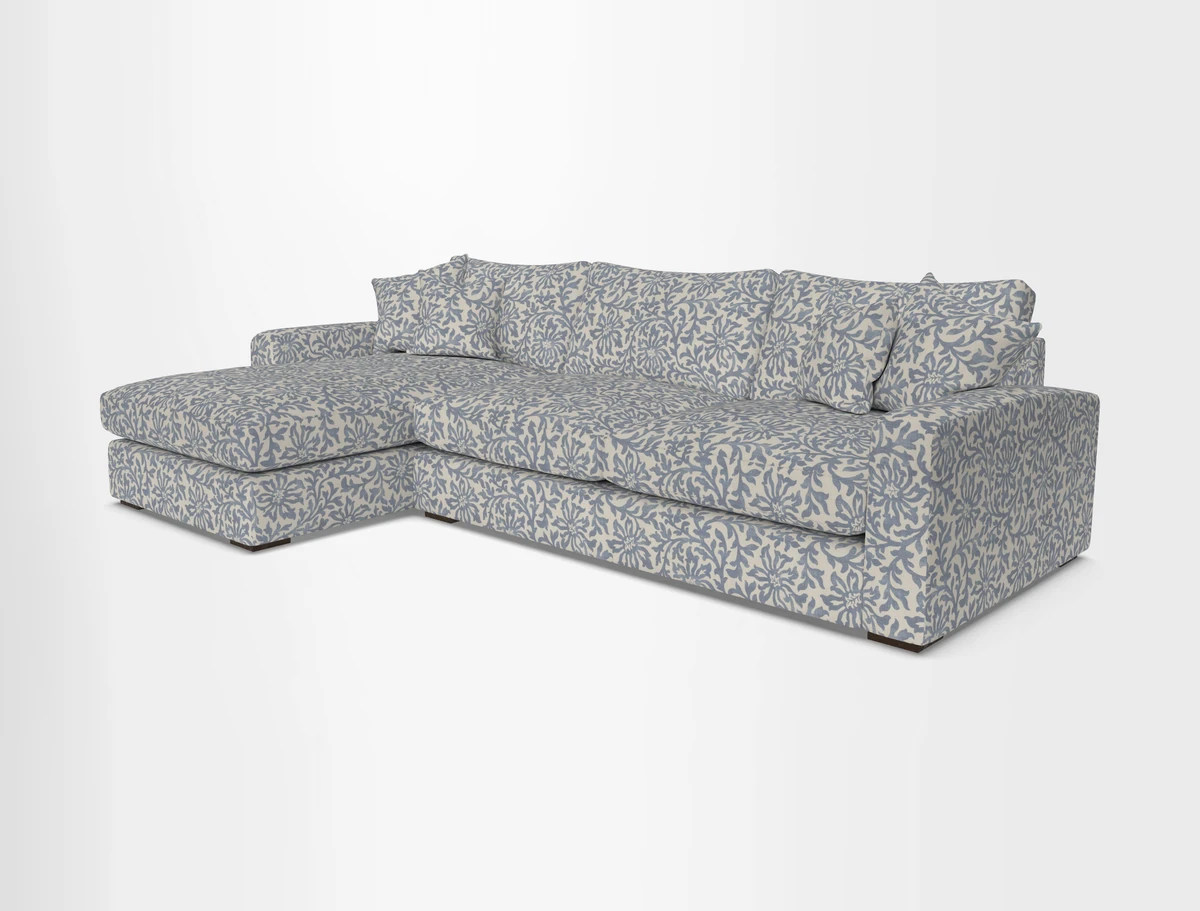 Stockbridge Chaise LHF in Two Tone Plain Biscuit