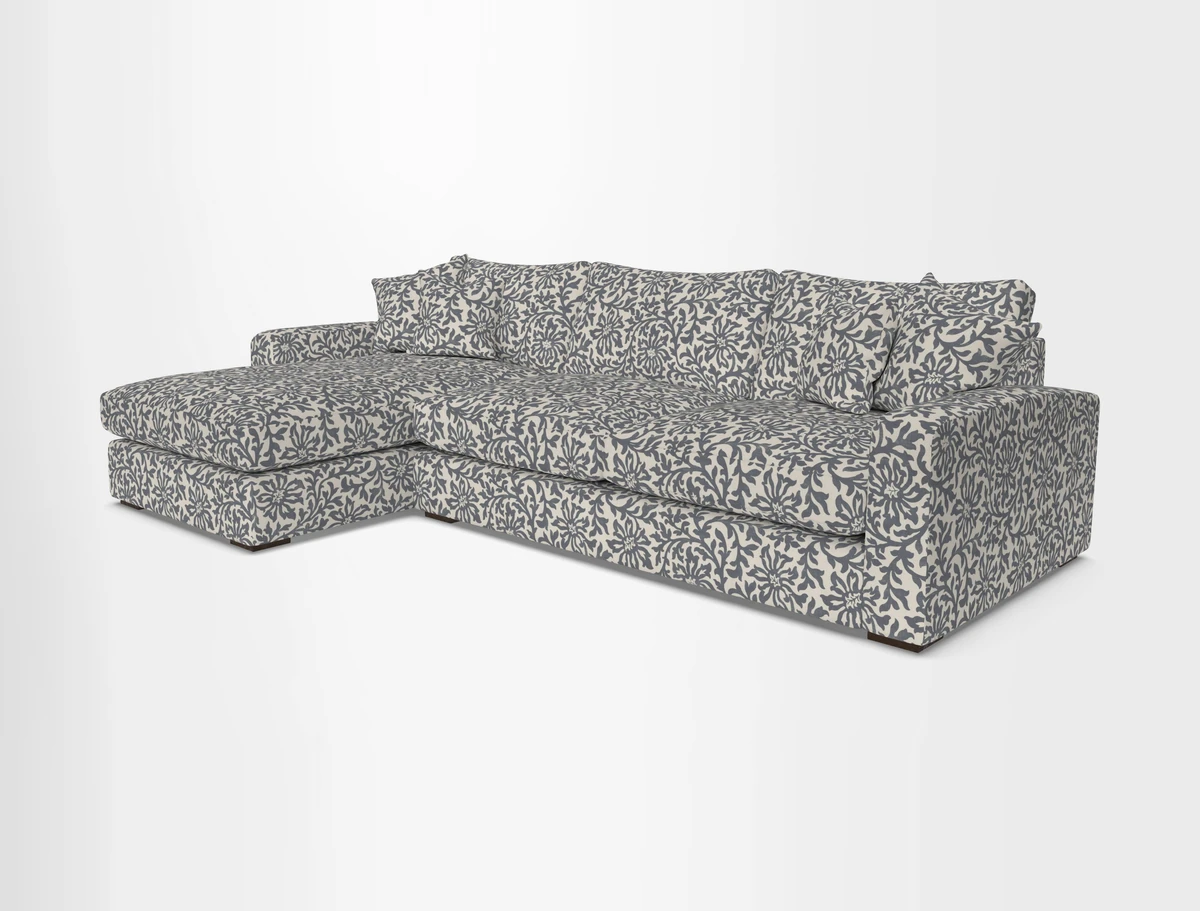 Stockbridge Chaise LHF in Two Tone Plain Biscuit
