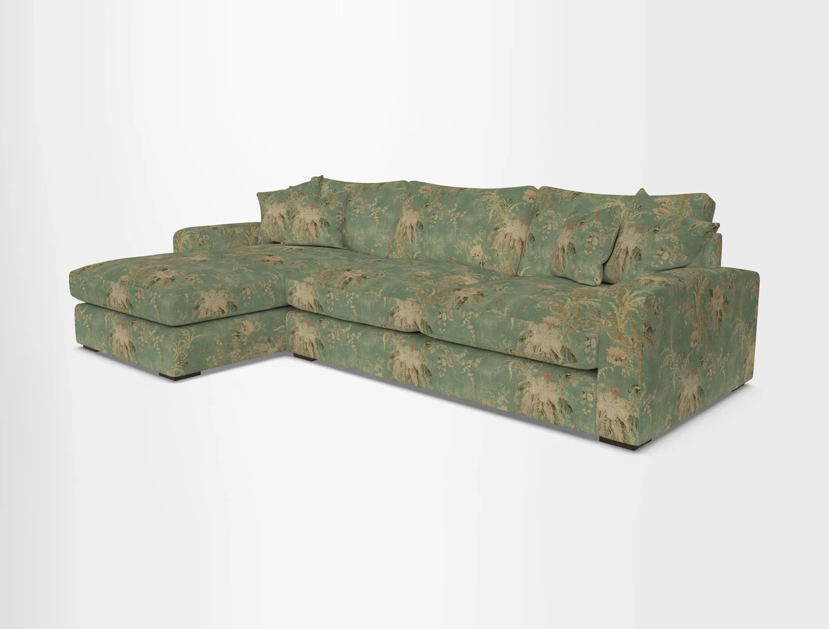 Stockbridge Chaise LHF in Two Tone Plain Biscuit