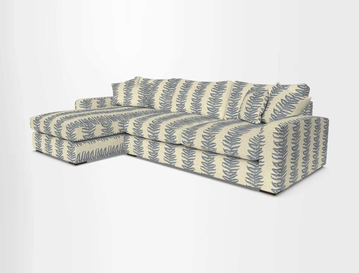 Stockbridge Chaise LHF in Two Tone Plain Biscuit