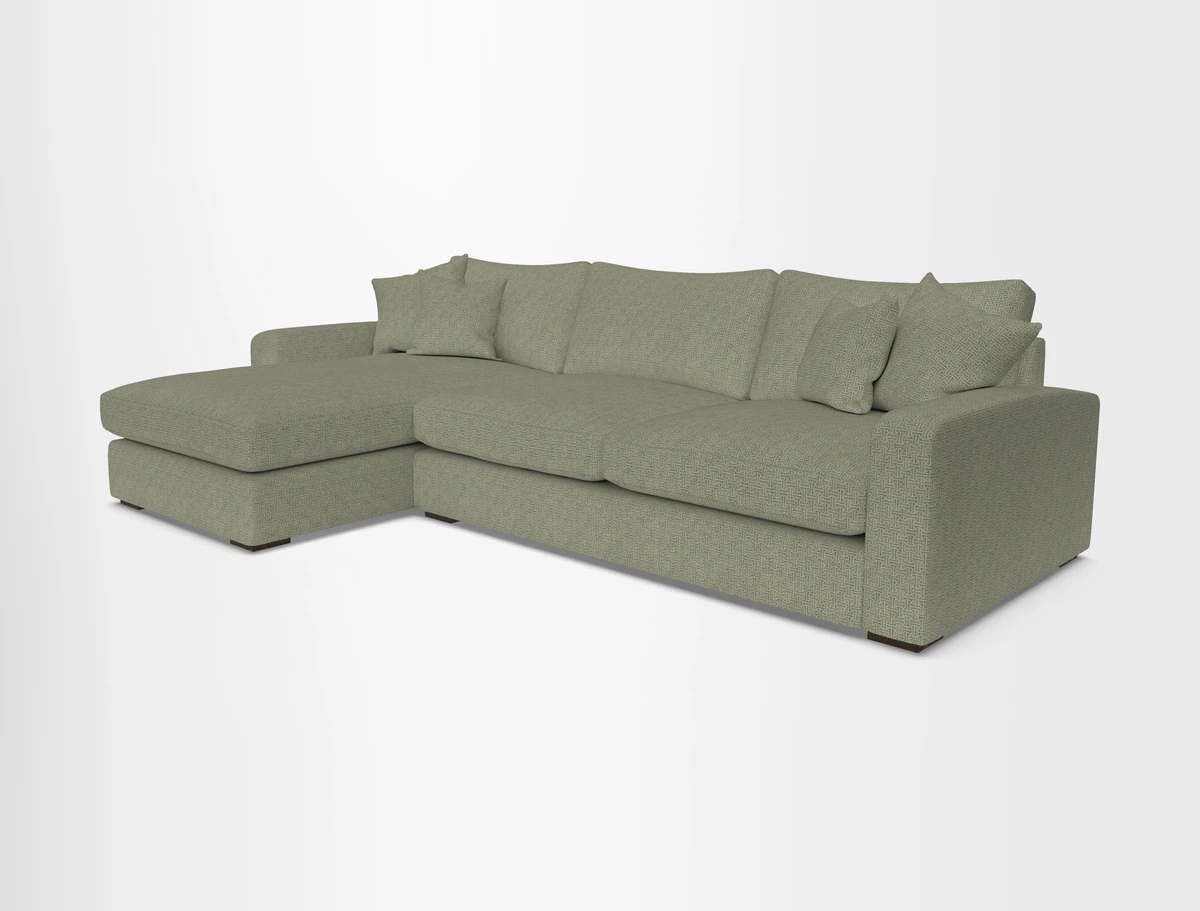 Stockbridge Chaise LHF in Two Tone Plain Biscuit