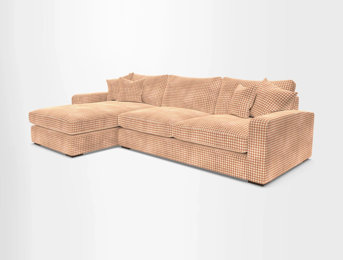 Stockbridge Chaise LHF in Two Tone Plain Biscuit