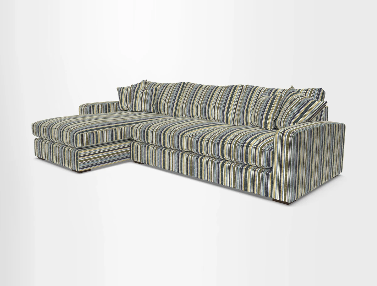Stockbridge Chaise LHF in Two Tone Plain Biscuit