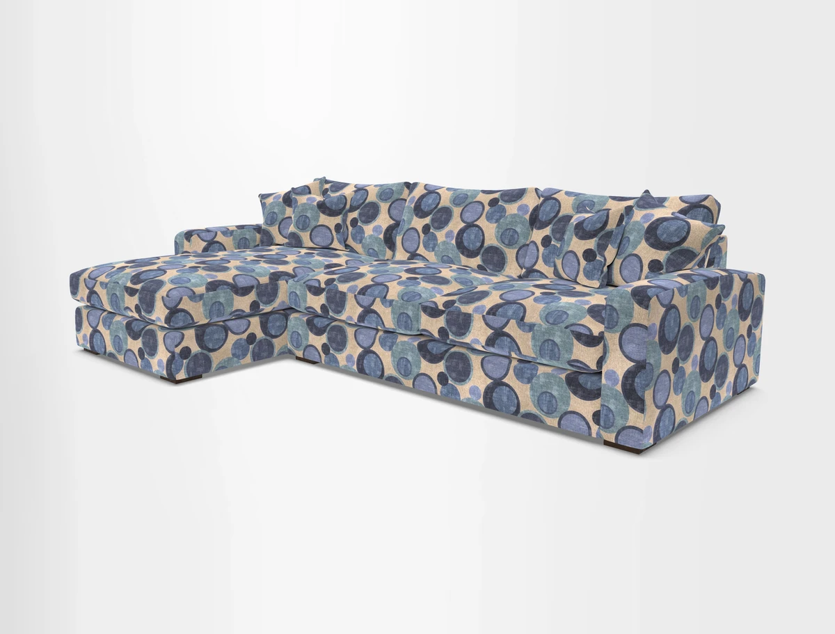 Stockbridge Chaise LHF in Two Tone Plain Biscuit