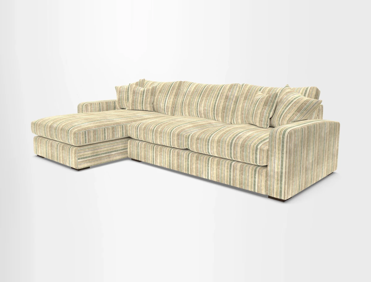Stockbridge Chaise LHF in Two Tone Plain Biscuit