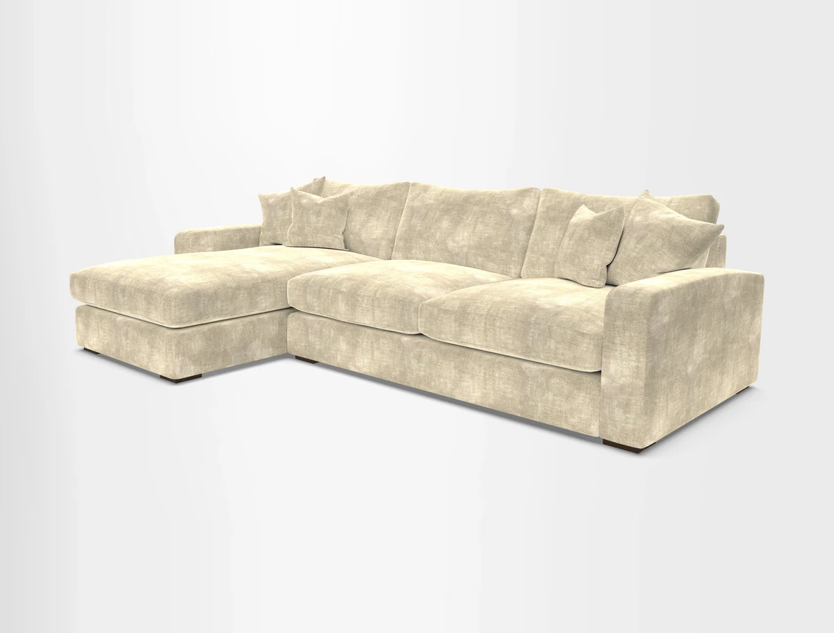 Stockbridge Chaise LHF in Two Tone Plain Biscuit