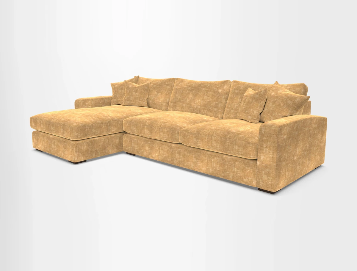 Stockbridge Chaise LHF in Two Tone Plain Biscuit