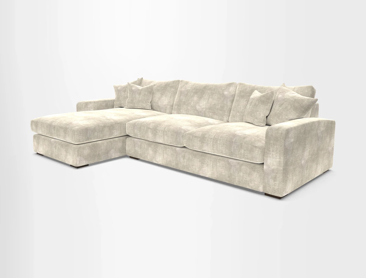 Stockbridge Chaise LHF in Two Tone Plain Biscuit