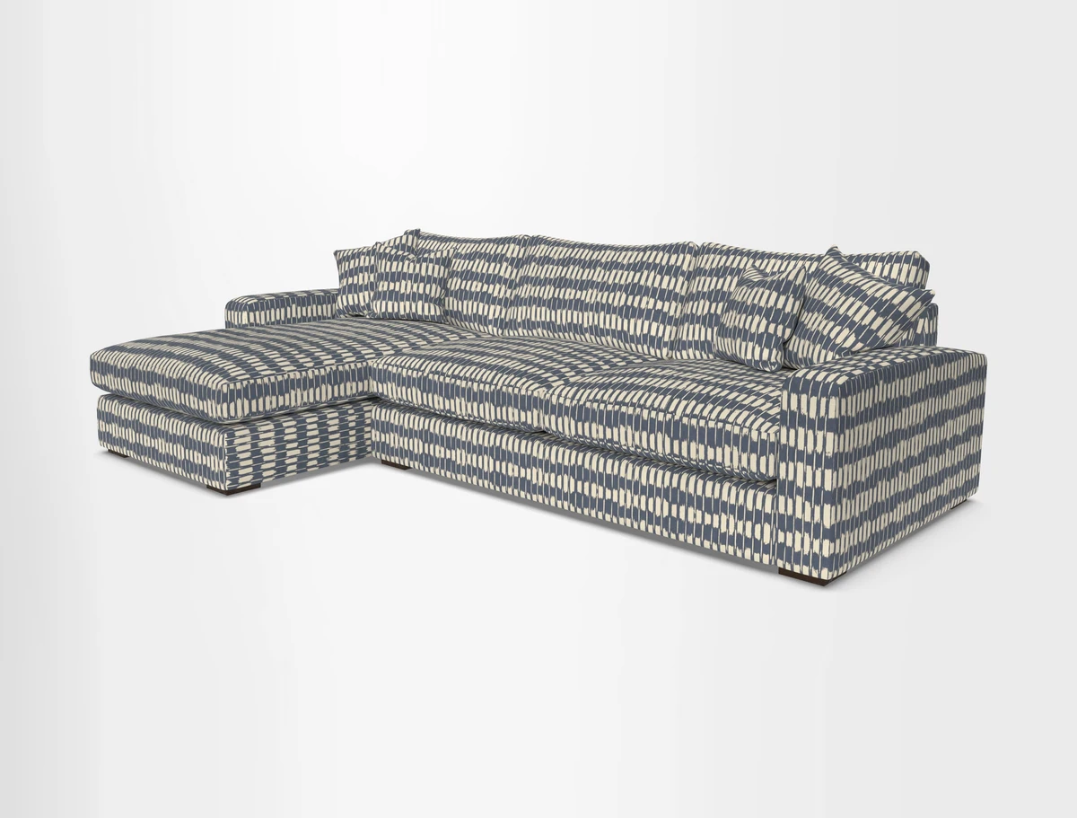 Stockbridge Chaise LHF in Two Tone Plain Biscuit