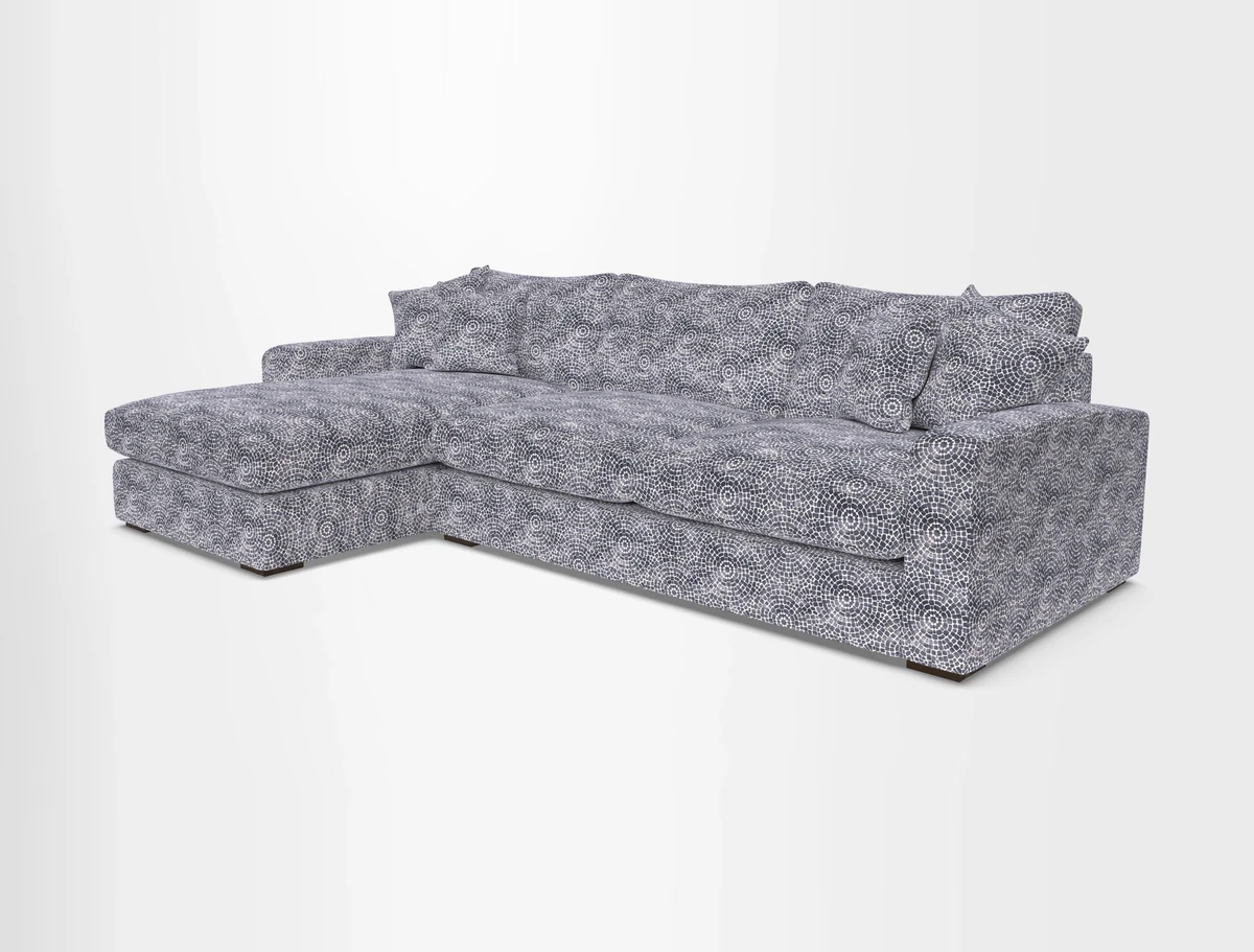 Stockbridge Chaise LHF in Two Tone Plain Biscuit