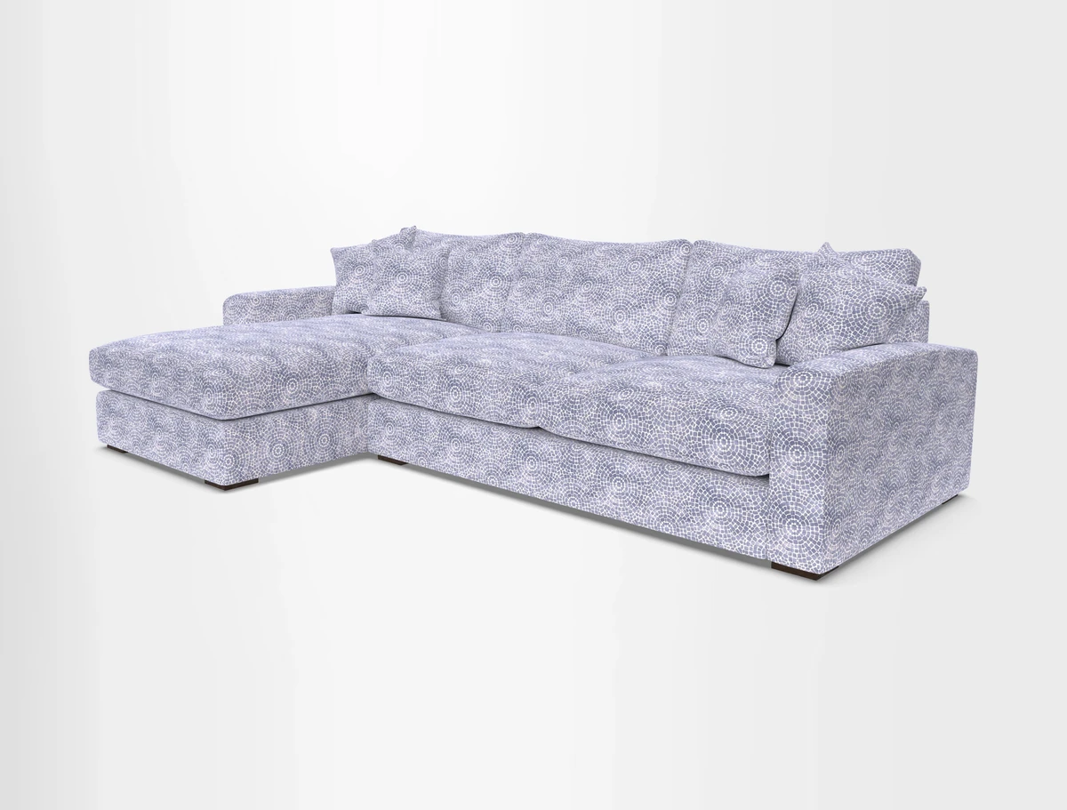 Stockbridge Chaise LHF in Two Tone Plain Biscuit