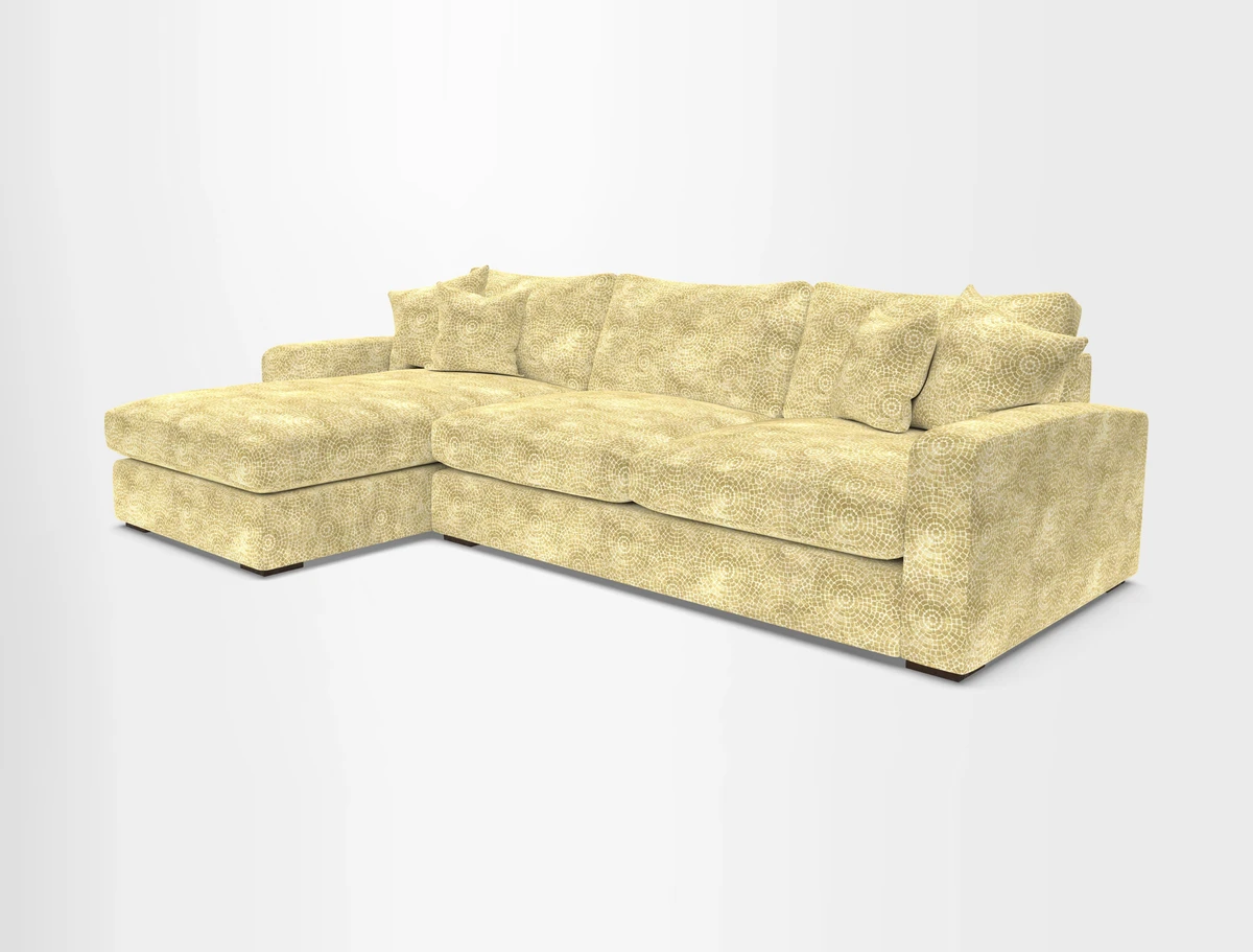Stockbridge Chaise LHF in Two Tone Plain Biscuit